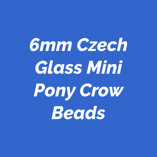 6mm Czech Glass Mini Pony Crow Beads