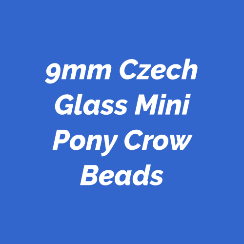 9mm Czech Glass Pony Crow Beads