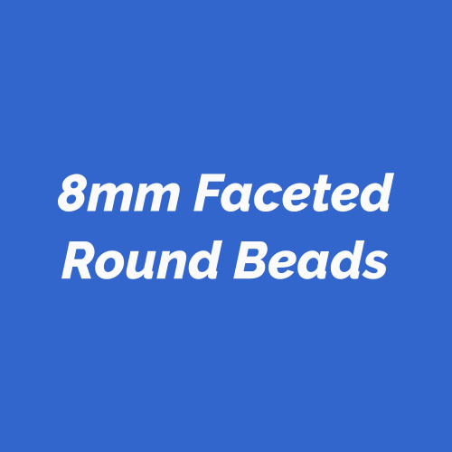 8mm Faceted Round Craft beads made in the USA.