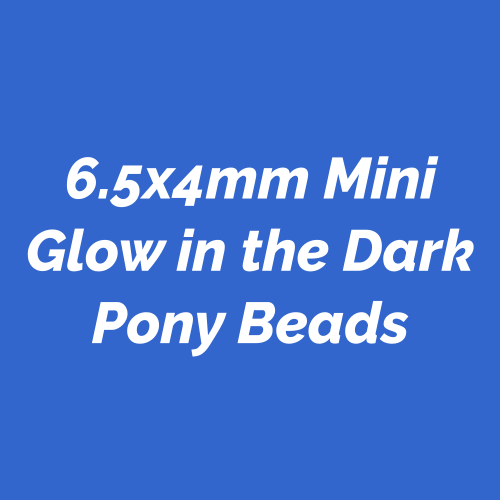 Glow in the Dark Mini Pony Beads made in America. Plastic craft beads made in the USA.