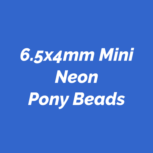 6.5x4mm Neon color Mini Pony Beads