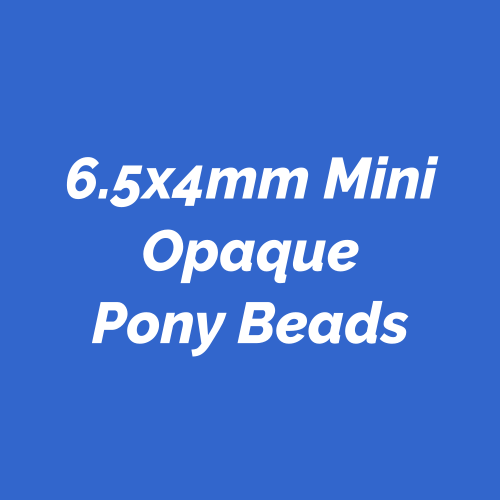 6.5x4mm Mini Pony Beads, Opaque colors.