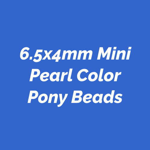 6.5x4mm Mini Pony Beads with a pearl like finish.