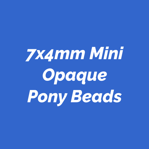 7x4mm Mini Pony Beads made in the USA. Opaque colors.