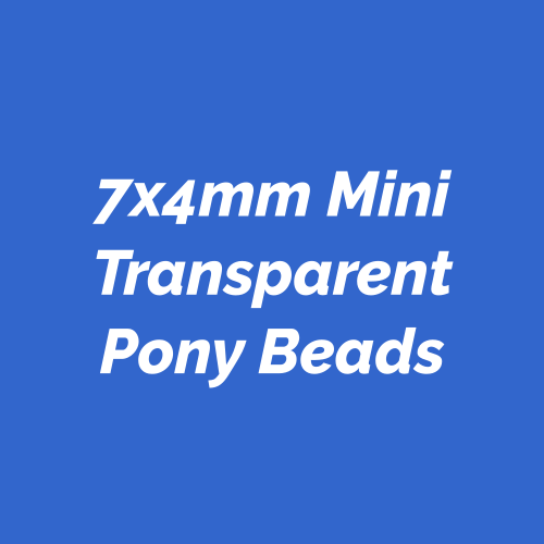 7x4mm Transparent Mini Pony Beads, 1,000pc. Made in America