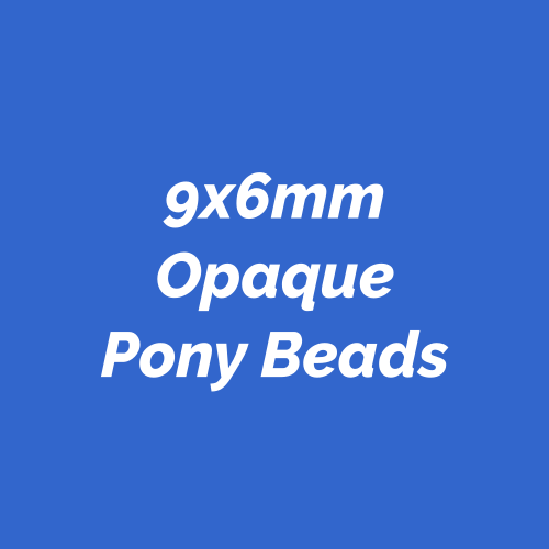 Jolly Store Crafts 9x6mm Pony Beads made in the USA. Novelty beads made in America.
