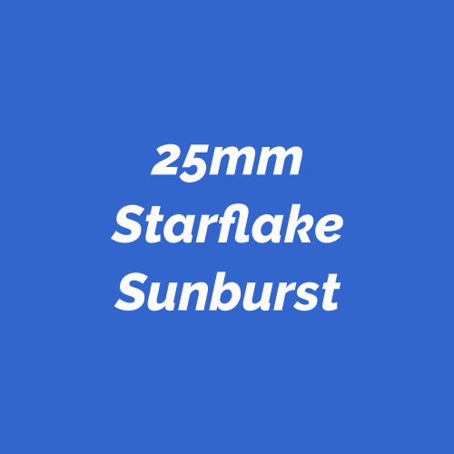 25mm Starflake Sunburst Craft Beads made in the USA.