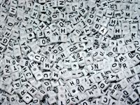 10mm Assorted Alphabet Letter Cube Brite Beads black,beads,alphabet.letter,