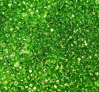 Czech Glass Seed Beads 11/0 Light Green Silver Lined Seed Beads