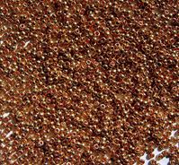 Czech Glass Seed Beads 11/0 Metallic Dark Gold Seed Beads