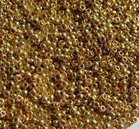11/0 Metallic Gold glass Czech seed beads
