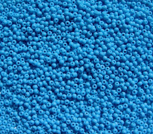 Opaque Blue Turquoise Czech Glass Seed Beads 11/0