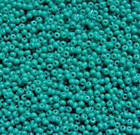 Opaque Green Turquoise Czech Glass Seed Beads 11/0
