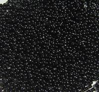 Opaque Jet Black Czech Glass Seed Beads 11/0