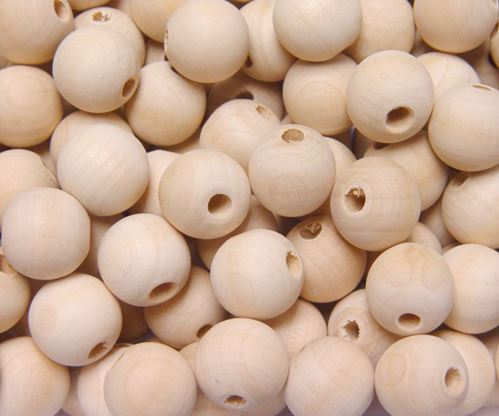 16mm Unfinished Wood Beads
