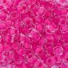 2/0 Neon Pink Lined Crystal Czech Glass Seed Beads