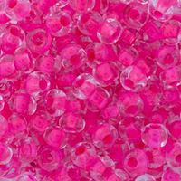 2/0 Neon Pink Lined Crystal Czech Glass Seed Beads seed, beads,jablonex,glass,czech,Preciosa,Czechoslovakian