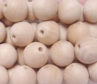 25mm Round Unfinished Wood Craft Beads 19pc wood,unfinished,craft,beads