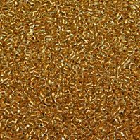6/0 Gold Lined Crystal Czech Glass Seed Beads