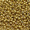 6/0 Matte Gold Czech Glass Seed Beads