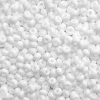 6/0 Opaque White Colors Czech Glass Seed Beads