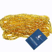6/0 Silver Lined Gold Czech Glass Seed Beads
