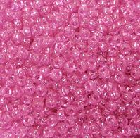 6.5x4mm Hot Pink Sparkle Mini Pony Beads beads,beading,mini.small,pony beads,USA,American, made