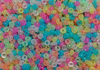 6.5x4mm Multi Glow Color Mini Pony Beads beads,beading,mini.small,pony beads,USA,American, made