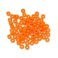 6.5x4mm Neon Orange Mini Pony Beads beads,beading,mini.small,pony beads,USA,American, made