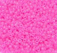 6.5x4mm Pink Glow Mini Pony Beads beads,beading,mini.small,pony beads,USA,American, made