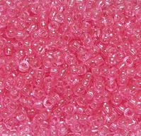6.5x4mm Transparent Hot Pink Mini Pony Beads beads,beading,mini.small,pony beads,USA,American, made