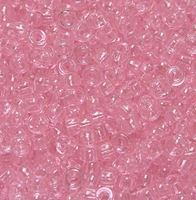 6.5x4mm Transparent Pink Mini Pony Beads beads,beading,mini.small,pony beads,USA,American, made