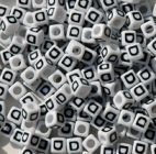 7mm Alphabet Cube Brite Beads - Letter "D" beads,alphabet.letter,