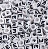7mm Alphabet Cube Brite Beads - Letter "E"