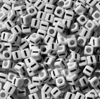 7mm Alphabet Cube Brite Beads - Letter "I" beads,alphabet.letter,