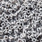 7mm Alphabet Cube Brite Beads - Letter "L" beads,alphabet.letter,