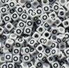 7mm Alphabet Cube Brite Beads - Letter "O"
