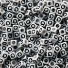 7mm Alphabet Cube Brite Beads - Letter "Q" beads,alphabet.letter,