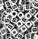 7mm Alphabet Cube Brite Beads - Letter "S" beads,alphabet.letter,