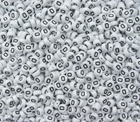7mm Alphabet Disc Brite Beads - Letter "D" alphabet,beads,letters