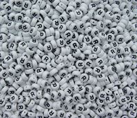 7mm Alphabet Disc Brite Beads - Letter "R" alphabet,beads,letters