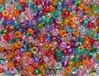 7x4mm Transparent Multi Colors Mini Pony Beads