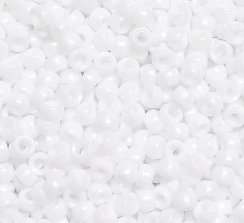 White Pearl color Mini Pony Beads