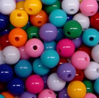 8mm Round Acrylic Beads, Multi Colors 250pc