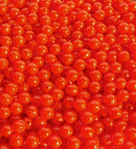8mm Round Plastic USA Beads Fire Red Gold Sparkle 250pc