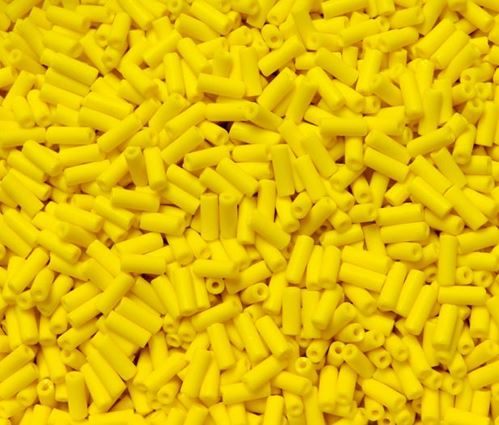 8x3mm Matte Yellow Wampum Beads 250 grams