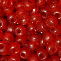 Cherry Red 9mm Indian Glass Crow Beads 100pc. Imported from India.