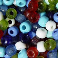 9mm Multi Colors India Glass Crow Beads 100pc