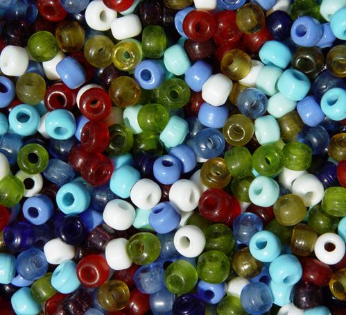 9mm Multi Colors India Glass Crow Beads 100pc