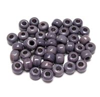 9mm Opaque Purple India Glass Crow Beads 100pc india,indian,crow,pony,roller,beads